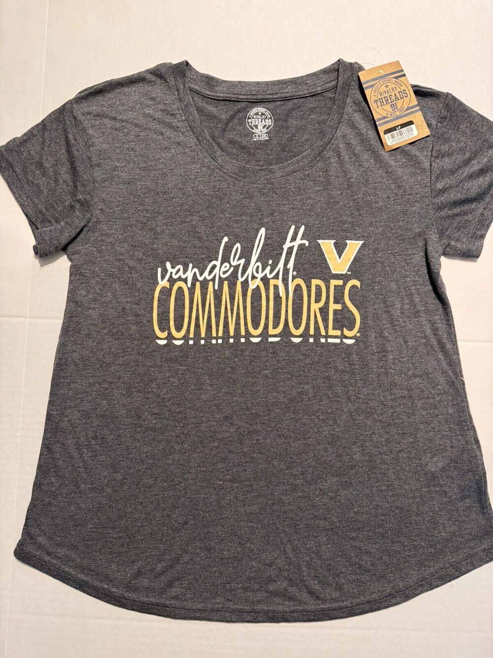NWT Vanderbilt University Commodores Women's Small T-Shirt, Gray